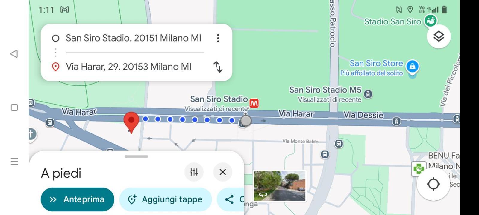 Doppia A 700 Metri Dallo Stadio Cir 015146 * Mailand