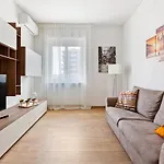 Red Subway Line Modern Flat