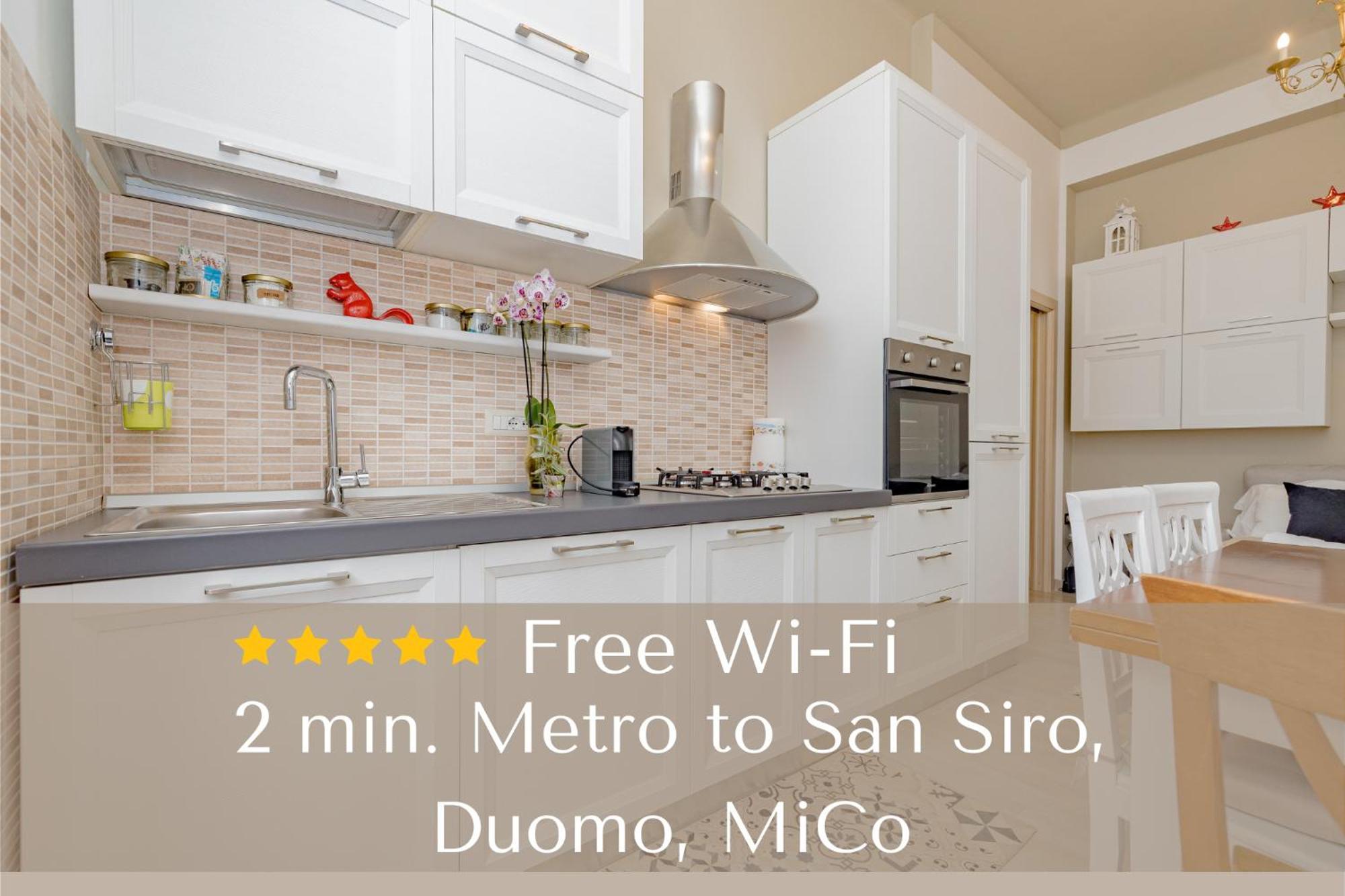 2 Bedroom - Buzzi Hospital, Sempione, Mico, 100mt Metrom5 Milano