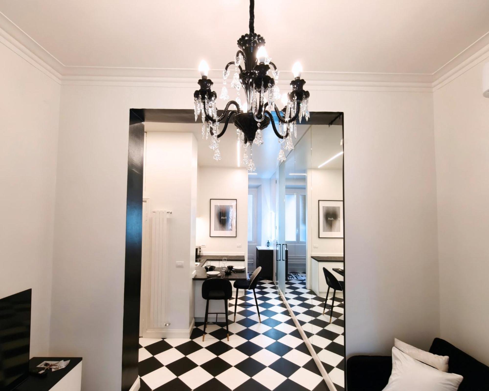 Appartamento Black And White In Downtown With Ac, Wifi And Subway M1 M2 Airoport Connected, Station