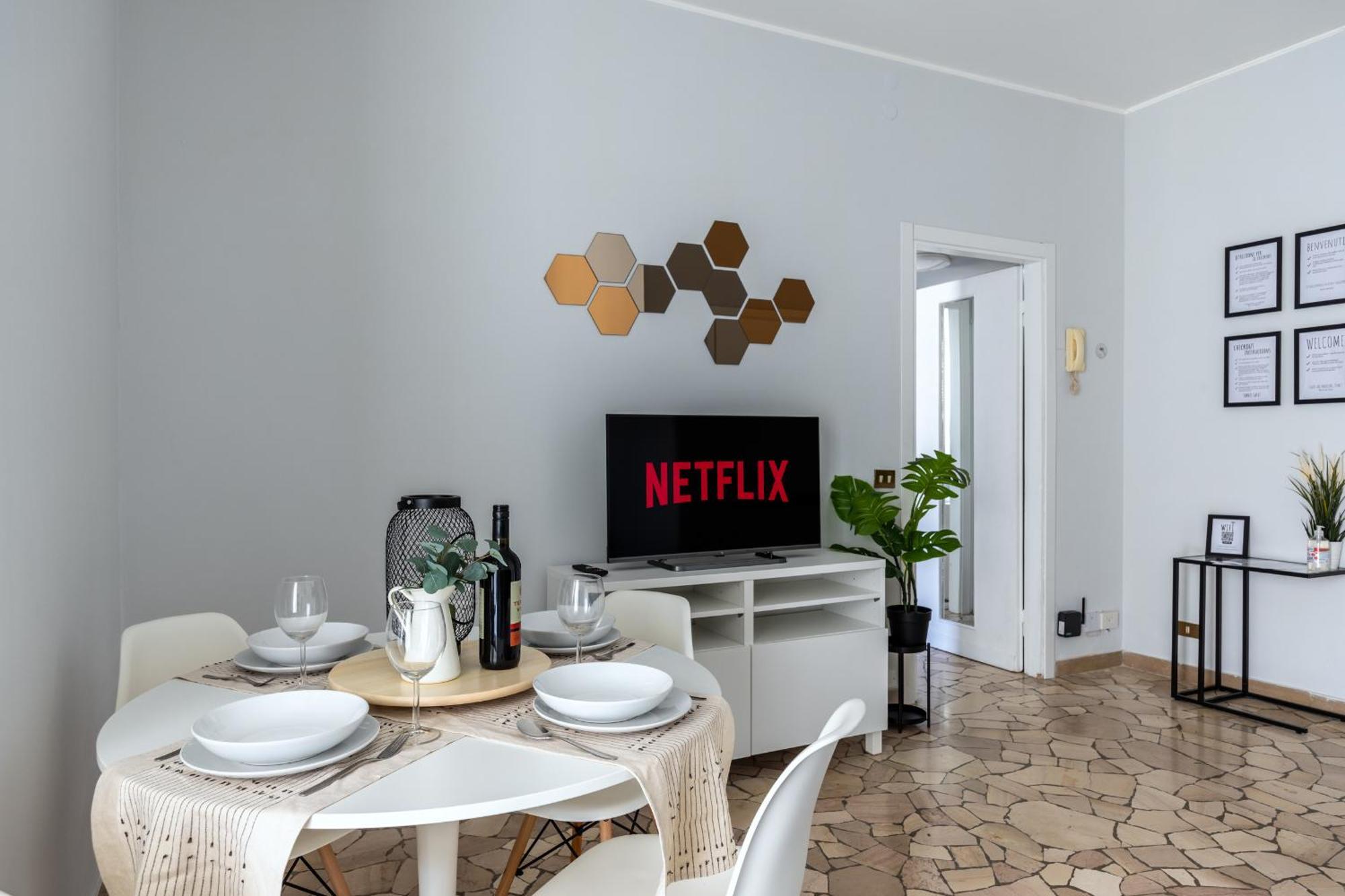 8 Min Dalla Metro Casa Elegante Con Netflix E Wifi Appartement Milaan