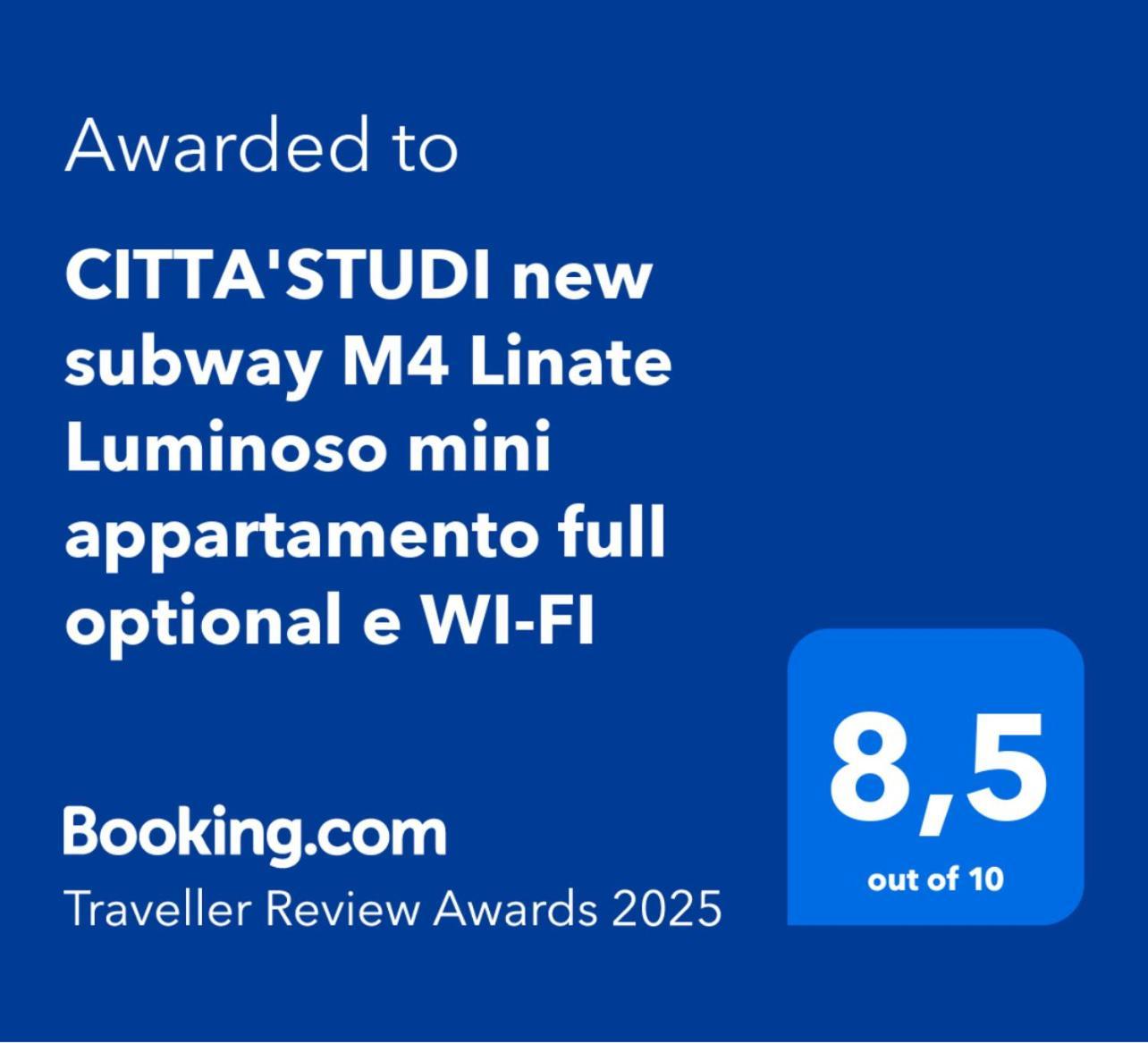 Citta Studi M4 Subway Linate, Center 10 Min, Luminoso Full Optional Wi-fi * Milano